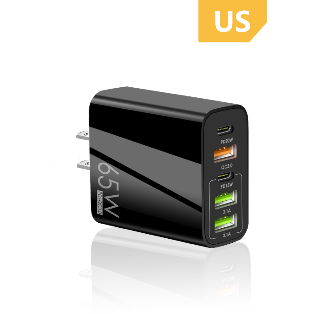 65W Multi-Port Fast Wall Charger (US Plug)