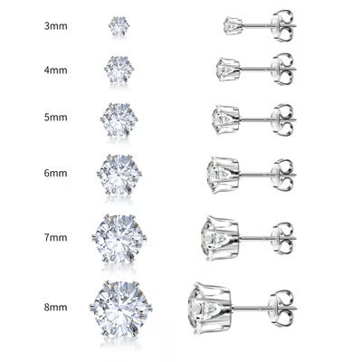 🎁💎Classic Stud Earrings Set Lightweight Hypoallergenic Everyday Shine Confidence