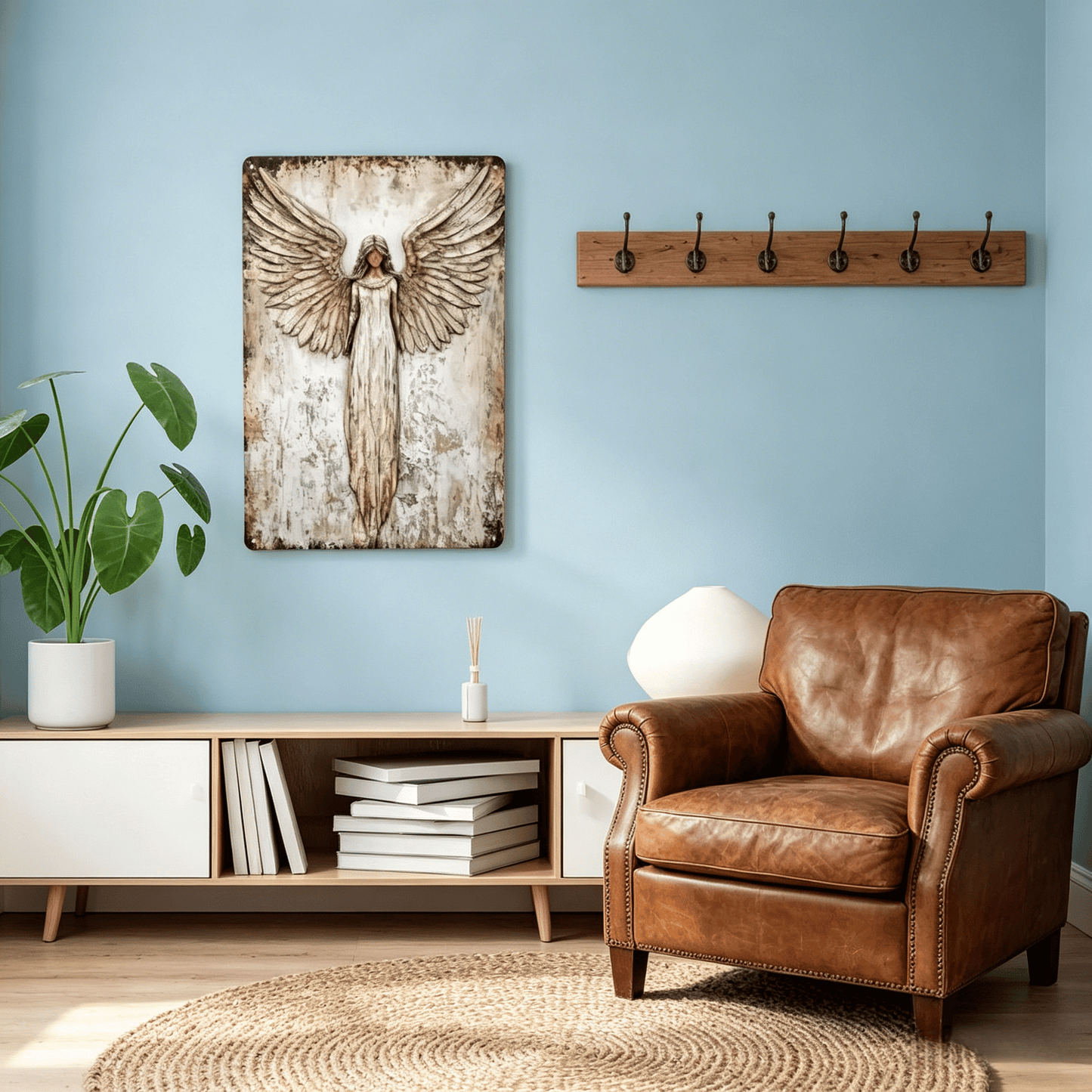 🔥Last Day 49% OFF -Rustic Guardian Angel Metal Wall Art