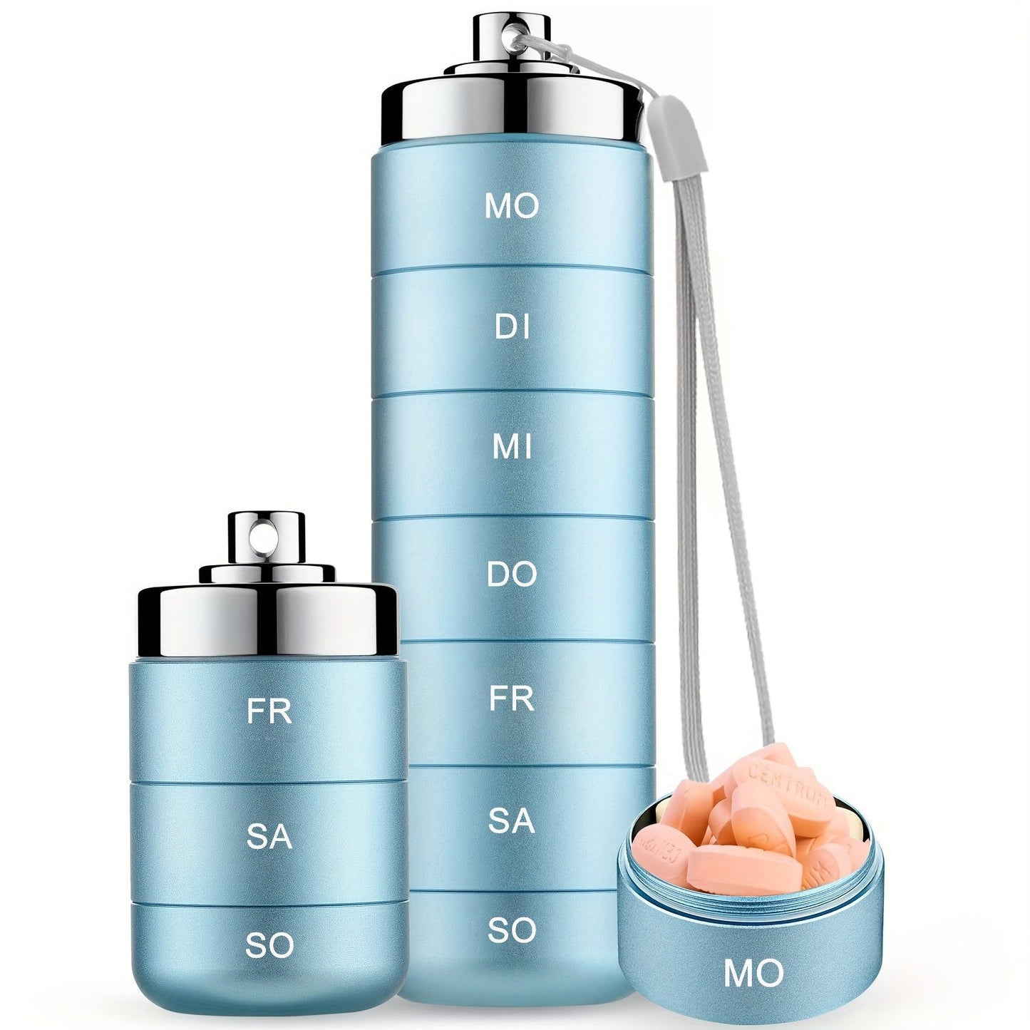 💊 Metal Travel Pill Organizer