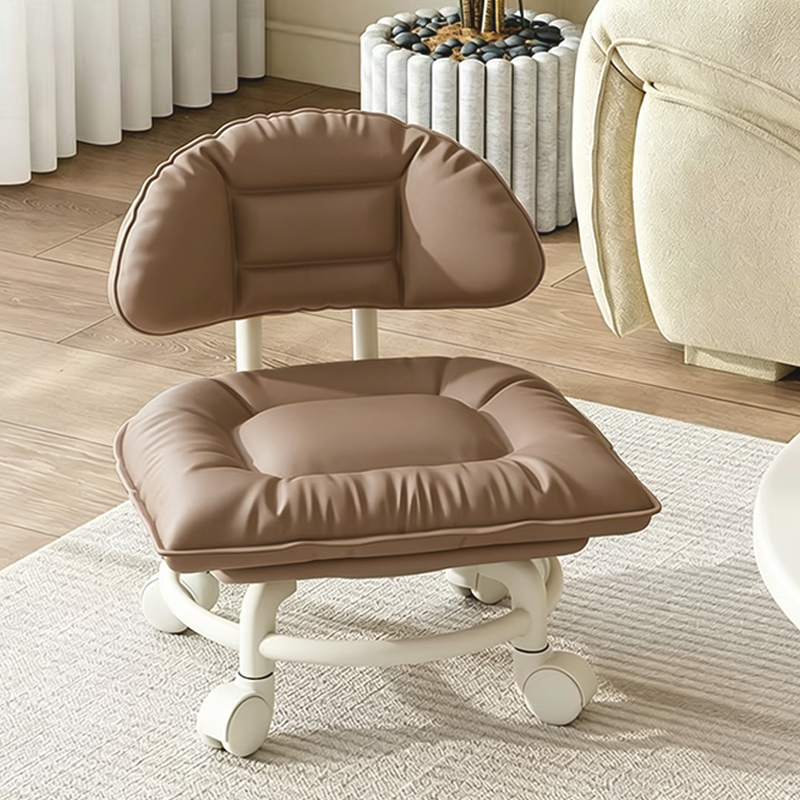 Rolling Low Stool with Backrest⚙️🪑