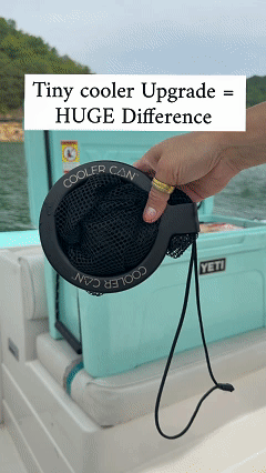 Cooler Can - Outdoor Cooler Trash Can Accessory - Matte Black Finish