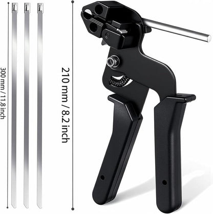 🔥Stainless Steel Cable Tie Gun with Metal Zip Ties