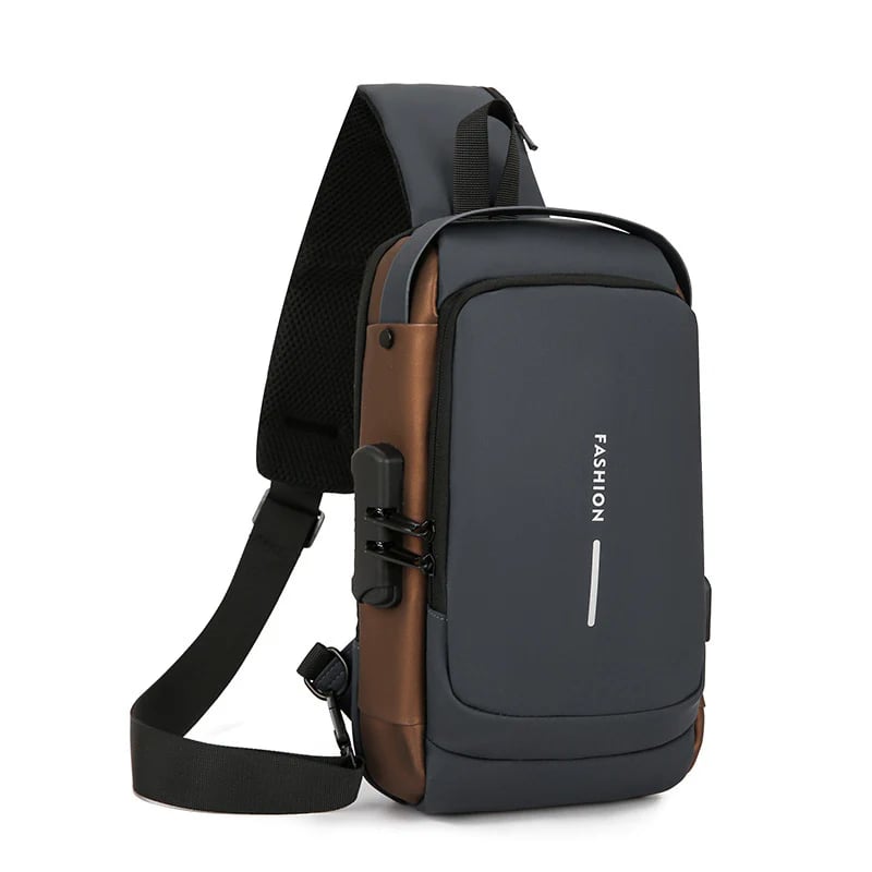Anti-Theft Sling Bag with RFID Blocking Password Lock - Water-Resistant Crossbody Shoulder Bag, Adjustable Strap, Durable Nylon, Multi-Pocket