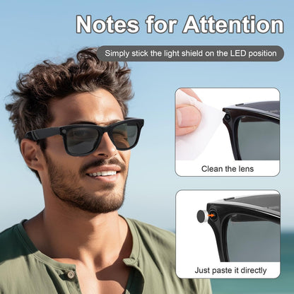 20 pcs LED Light Blocking Stickers Compatible with Ray-Ban Meta Wayfarer/Skyler/Headliner Gen 2 & Oakley Meta HSTN Smart Glasses Accessories, Low-Tack Restickable Blackout LED Light Covers Sticker