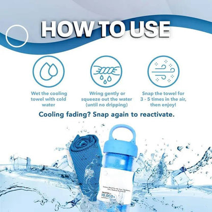🎉 BUY 1 GET 1 FREE🌞Cooling Bottle - Cold Sweat Towel You Can Use Anywhere, Anytime! Reusable Soft Absorbent Cooling Portable