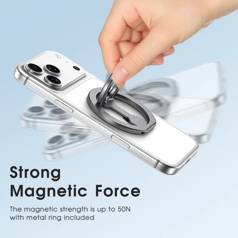 Double-Sided Magnetic Phone Stand Adjustable & Compatible with iPhone 12-17 Series