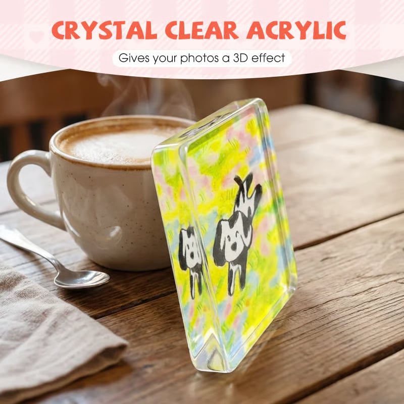 10 Pack  2" x 2" Clear Acrylic DIY Fridge Magnet Set with Adhesive Backing