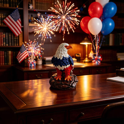 ⚡️Independence Day 🦅🌙U.S. 250th Eagle Stained Glass Table Lamp✨