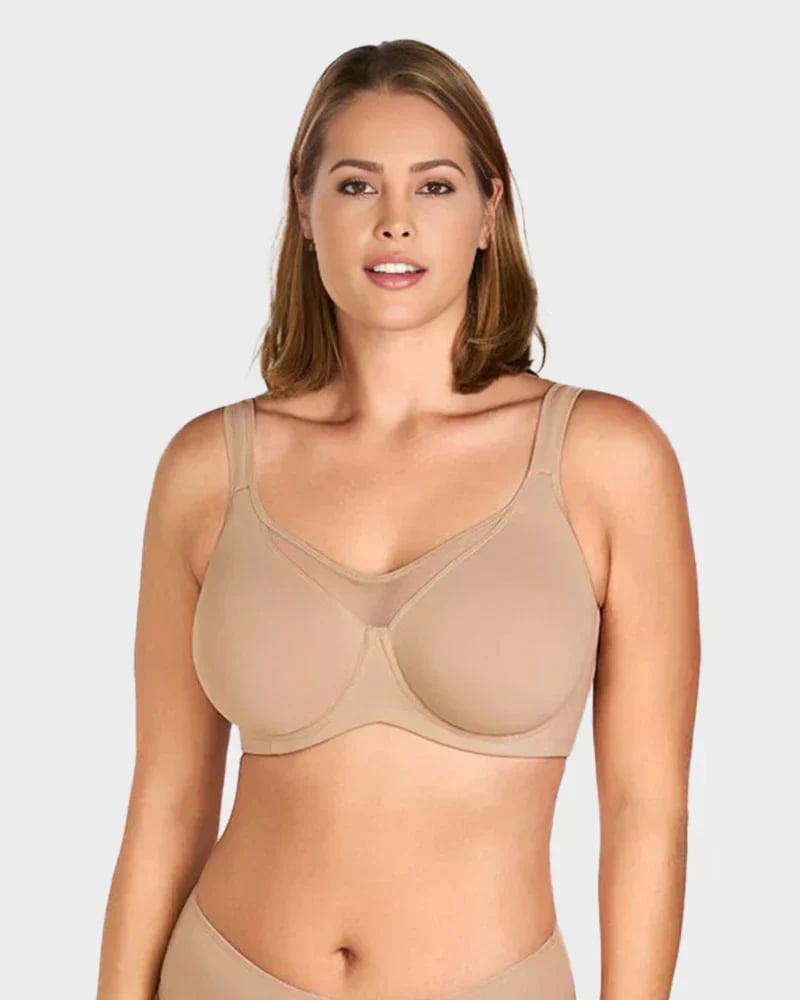 💐Women's Elegant Sheer Full Coverage Minimizer Bra ✨ Plus Size for Large Busts | No Digging, No Spillage & Ultra Comfy