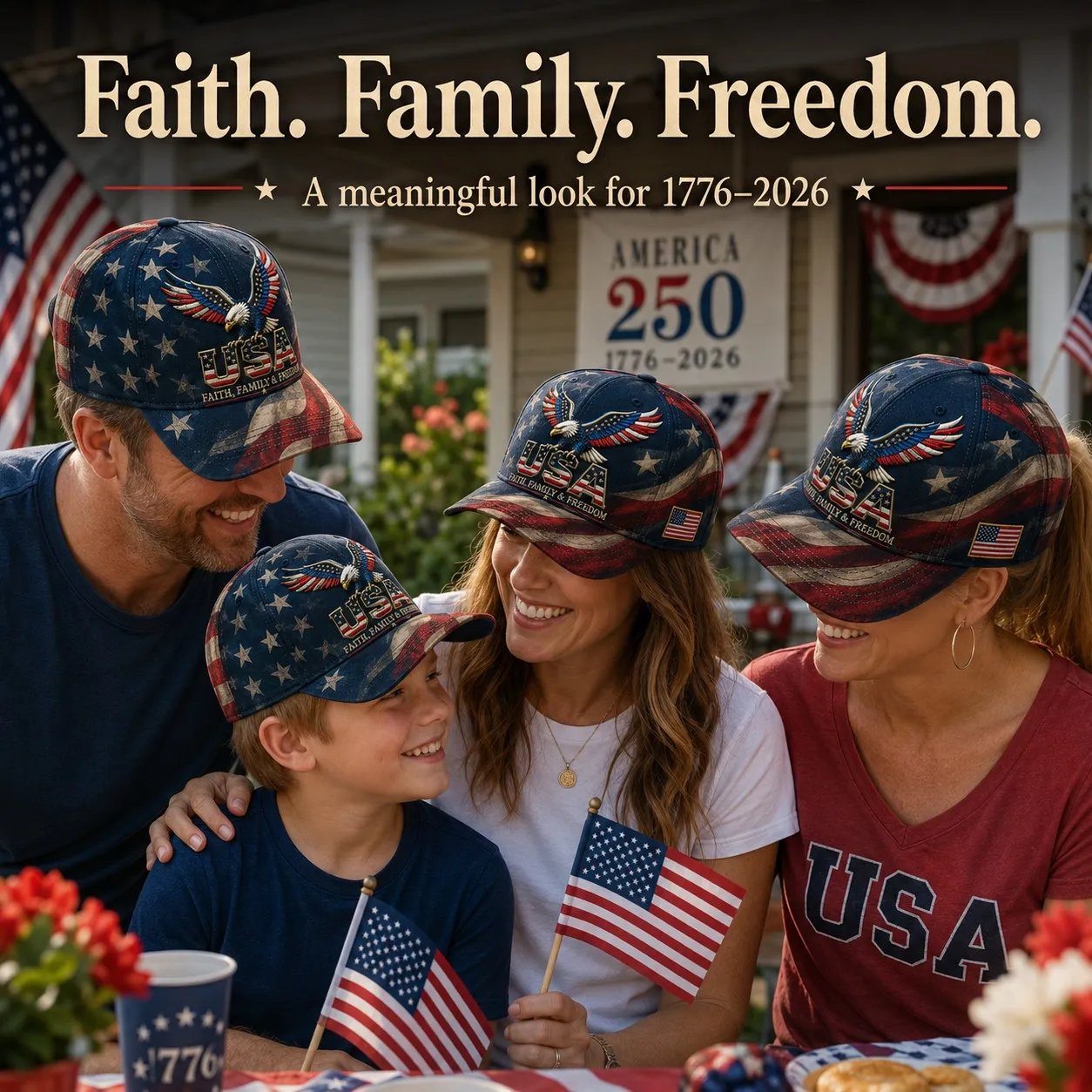 🔥Father's Day 49% OFF - 🇺🇸✨USA Faith, Family & Freedom Cap - Embroidered Edition🧢(Breathable & Lightweight Comfort & Unisex Fit)