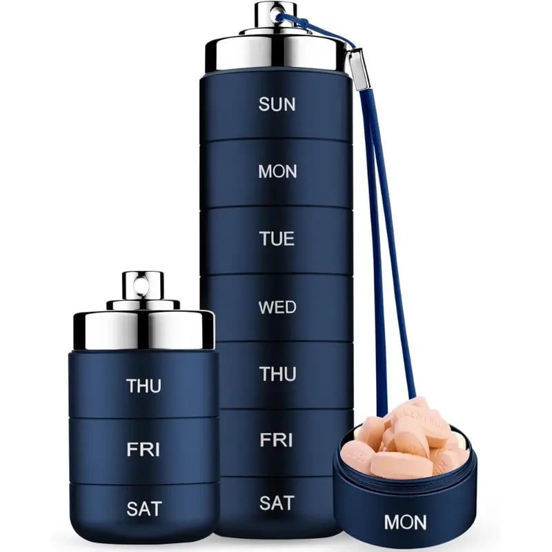 💊 Metal Travel Pill Organizer