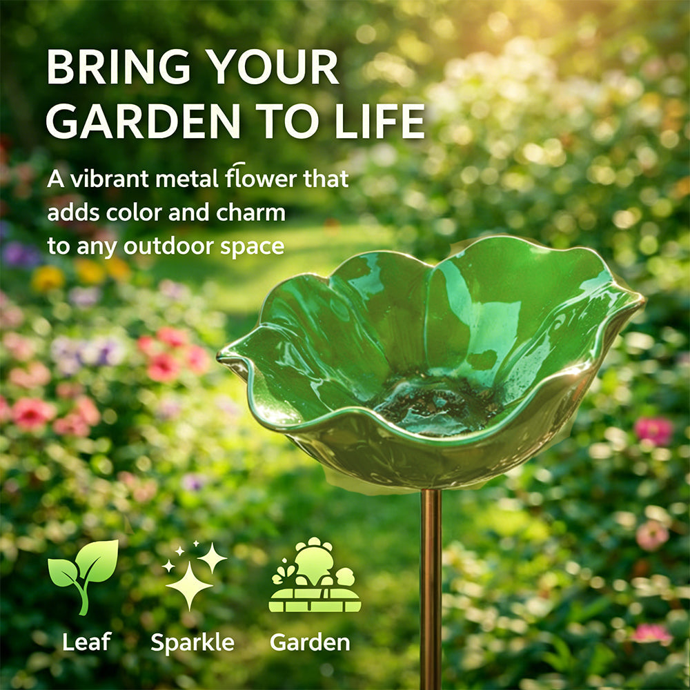 🎁Handmade Metal Flower Garden Stake🐦