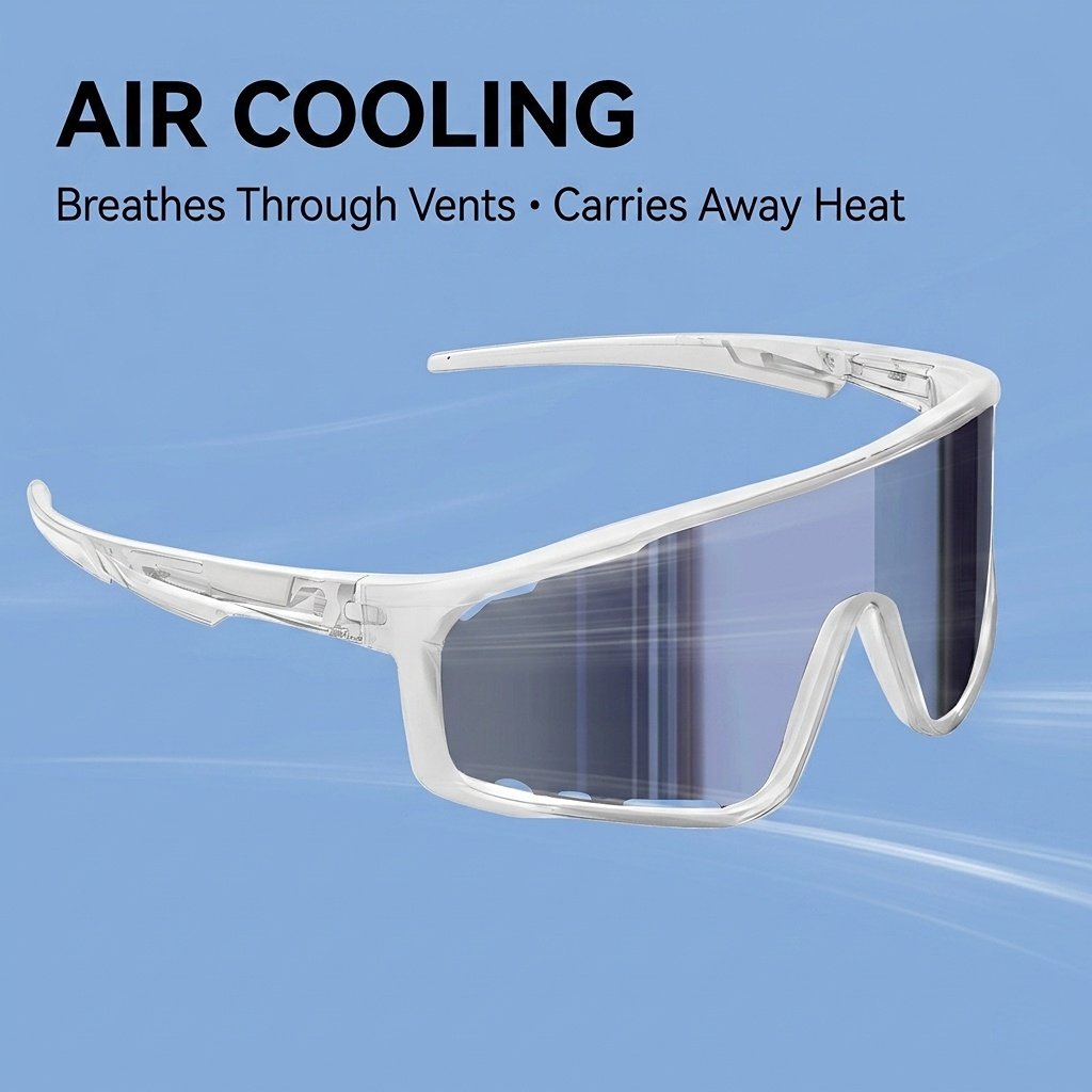 Unisex Photochromic Cycling Sunglasses - Windproof for Road Bike, Day and Night Outdoor Sports Use