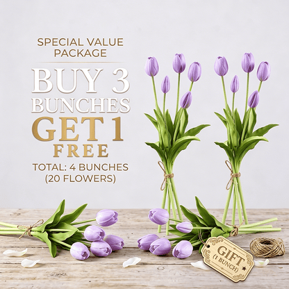 🌷 Lifelike Tulip Bouquet Décor for Every Space