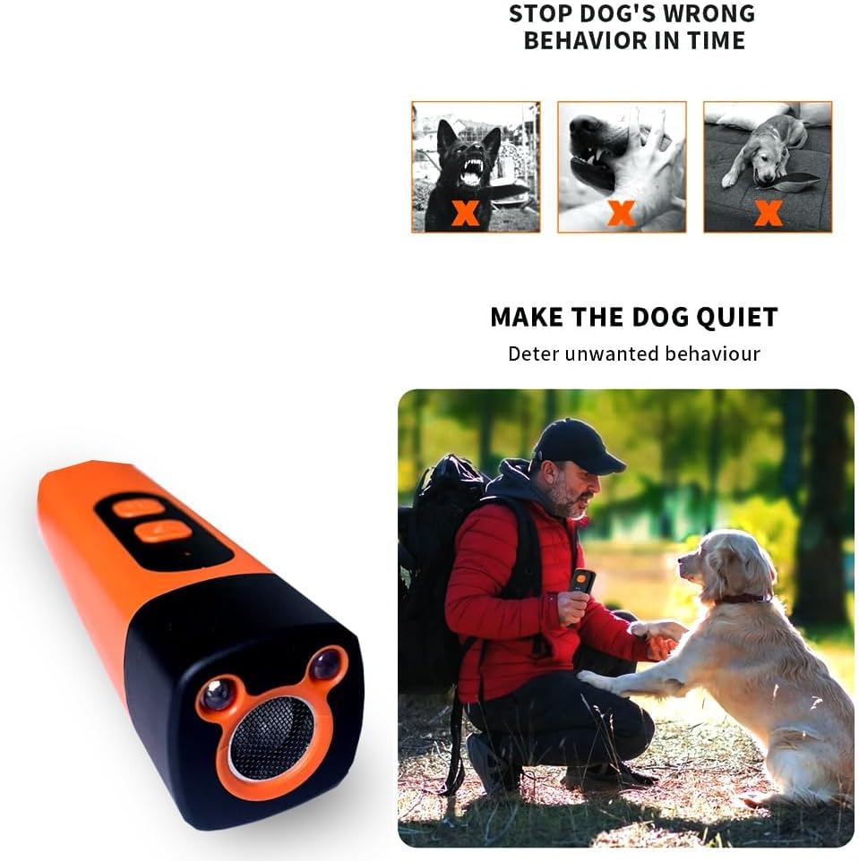 🏆 50K+ SOLD! – Almost Gone🔥Ultrasonic Dog Bark Deterrent Device – Humane & Effective Dog Repeller