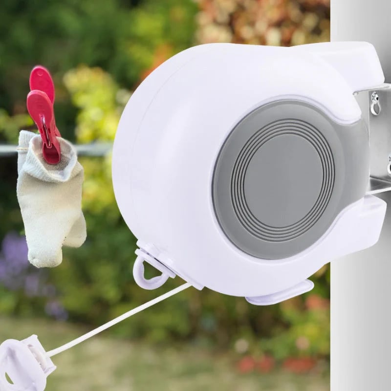 Invisible Retractable Clothesline with Dual Lines