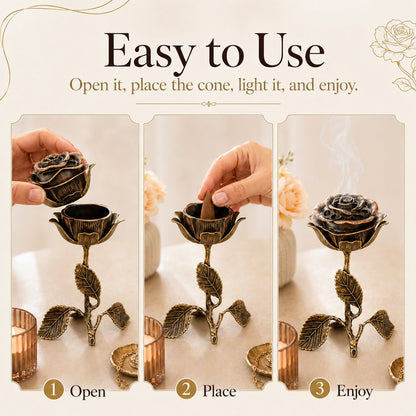 🔥LAST DAY 49% OFF - 🌹💕Vintage Rose Incense Burner
