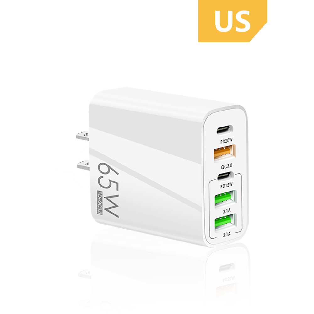 65W Multi-Port Fast Wall Charger (US Plug)