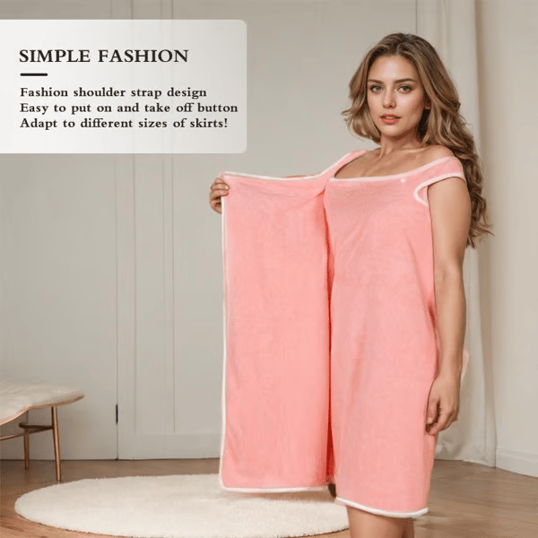 🏆 50K+ SOLD! ✨ Plus Size Women's Wearable Shower Skirt