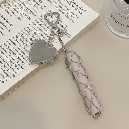 🔥Limited Time 49% Off✨Lipstick Holder Keychain with Mirror