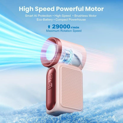 🥳2026 HOT SALE🥳💞❄️ ! Turbo Handheld Fan, 6 speeds, LED display. 3000mAh battery 🌬️✨