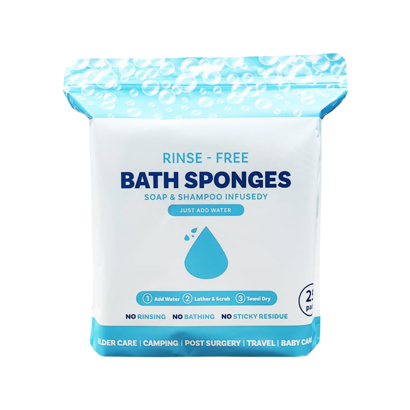 🎁 Freshness Anytime, Anywhere! 25 Large Rinse-Free Bathing Wipes for Adults