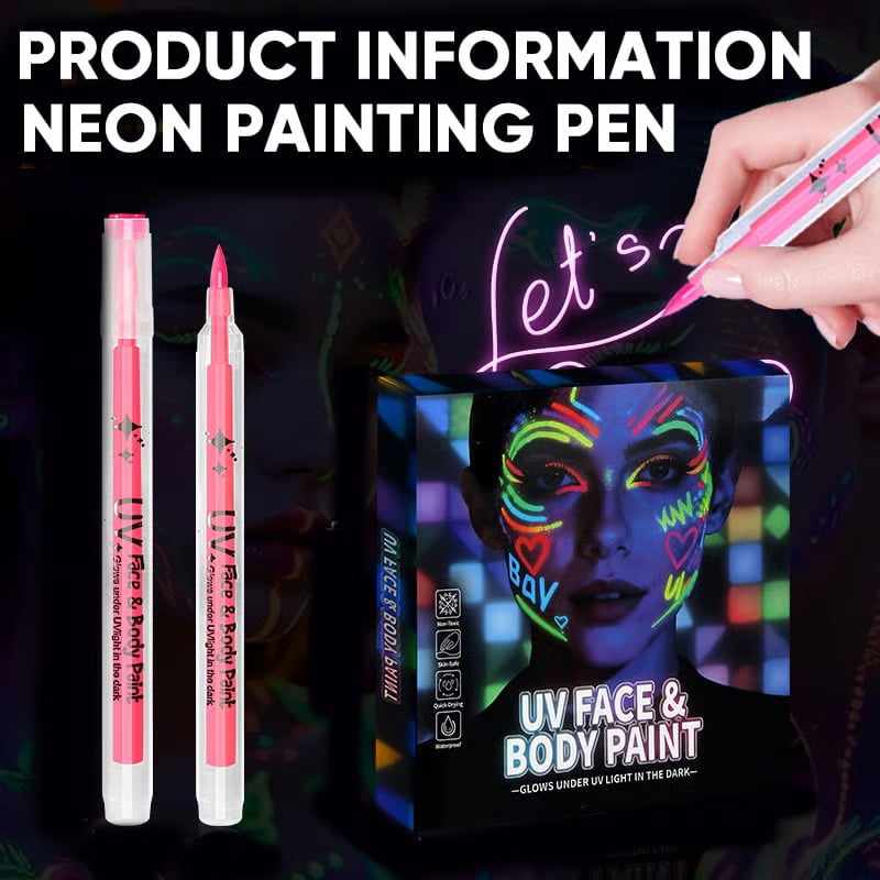 UV Neon Face Paint Markers 12 Colors