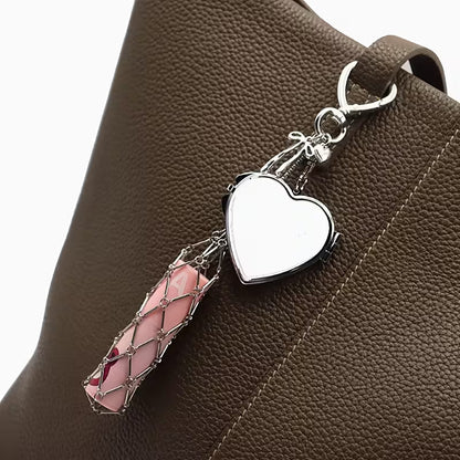 🔥Limited Time 49% Off✨Lipstick Holder Keychain with Mirror