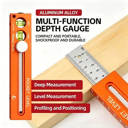 📏Multifunctional marking level ruler🚗