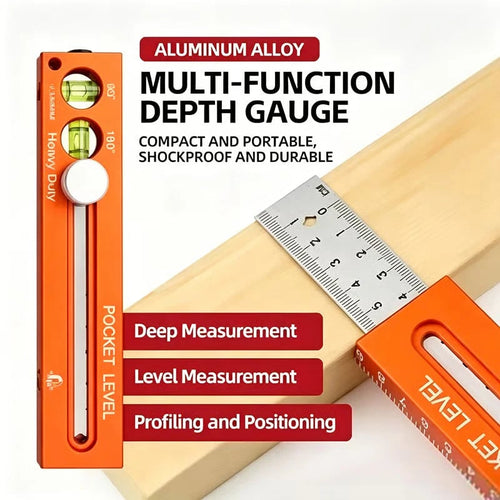 📏Multifunctional marking level ruler🚗