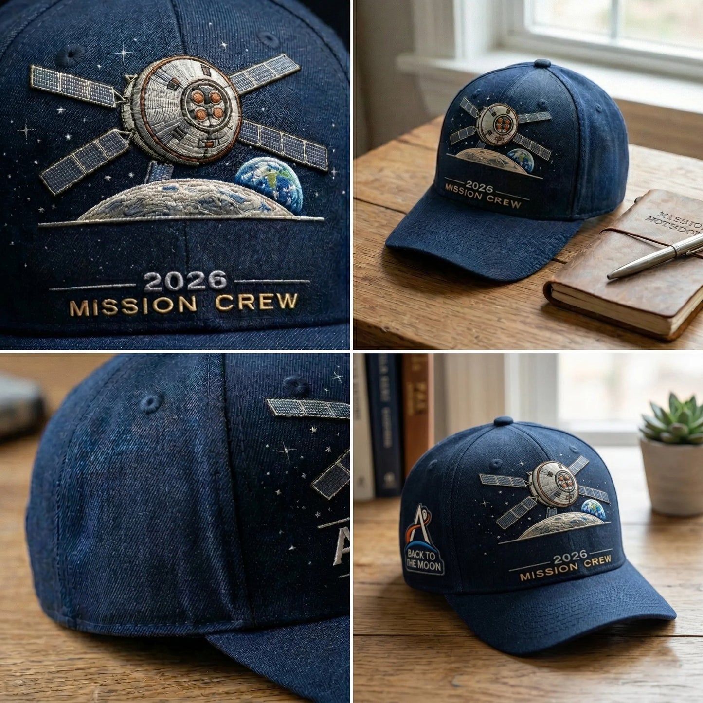 ✨High-end craftsmanship in hand printing-🌕Artemis II Lunar Mission Commemorative Cap