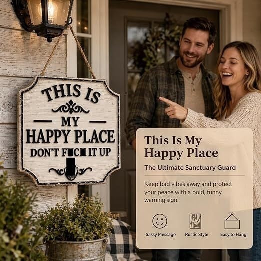 “This Is My Happy Place” Door Sign