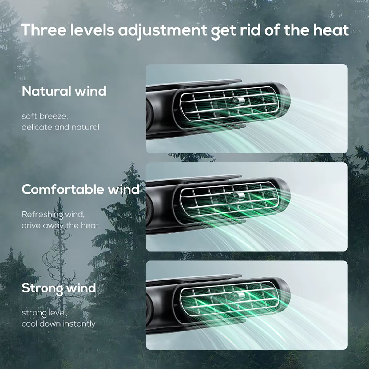 2026 Car Seat Fan Sunvisor Clip Fan