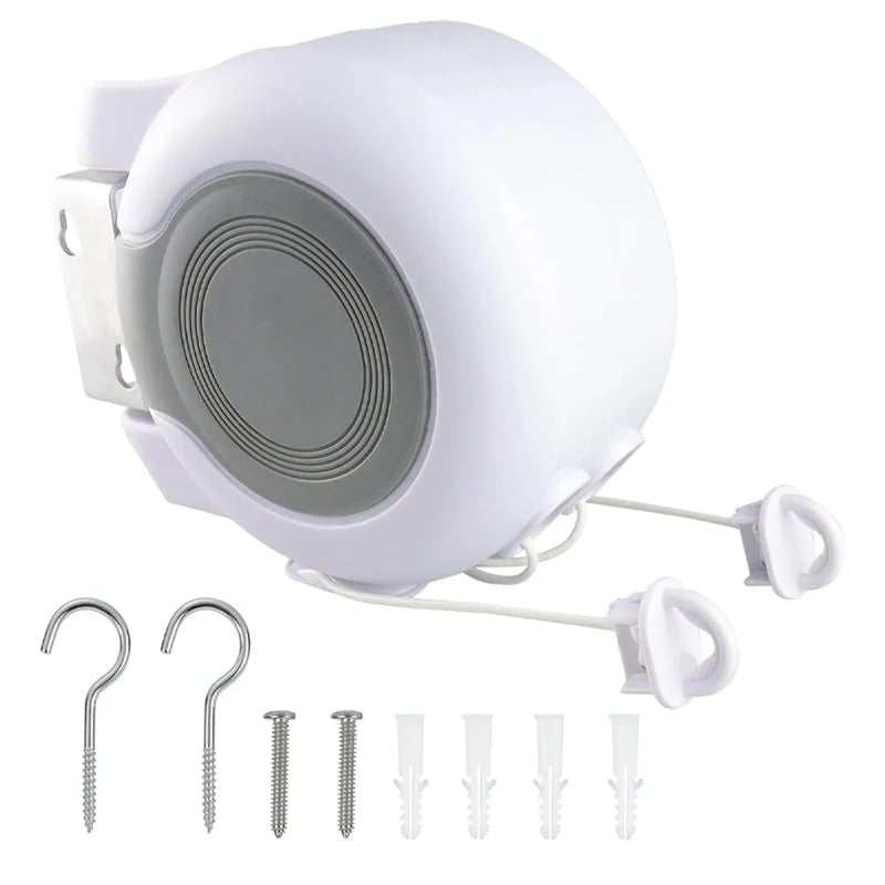 Invisible Retractable Clothesline with Dual Lines