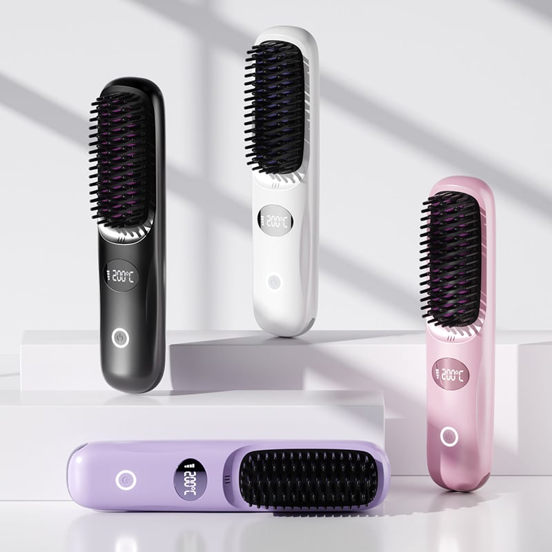 💖2-in-1 Straightening & Curling Cordless Hot Brush