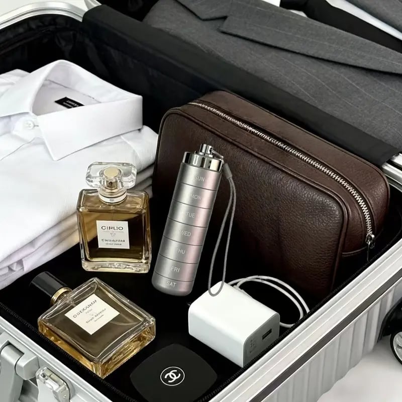 💊 Metal Travel Pill Organizer