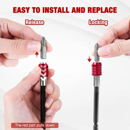 🔥LAST DAY 49% OFF - 🛠️Drill Bit Extension 2/4/6/12'', Magnetic Bit Holder 4 Pcs, Drill Extension Bit Holder 1/4'' Hex