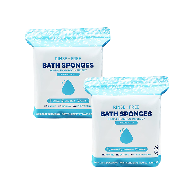 🎁 Freshness Anytime, Anywhere! 25 Large Rinse-Free Bathing Wipes for Adults
