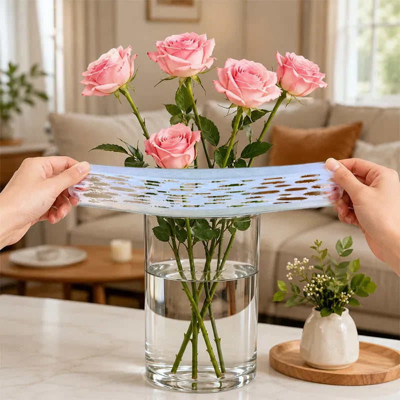 🌸🔥Reusable Silicone Flower Arranging Grid, Stretches Over The Rim of Vase, Self-Grips to Glass, for Easy Flower Arranging.