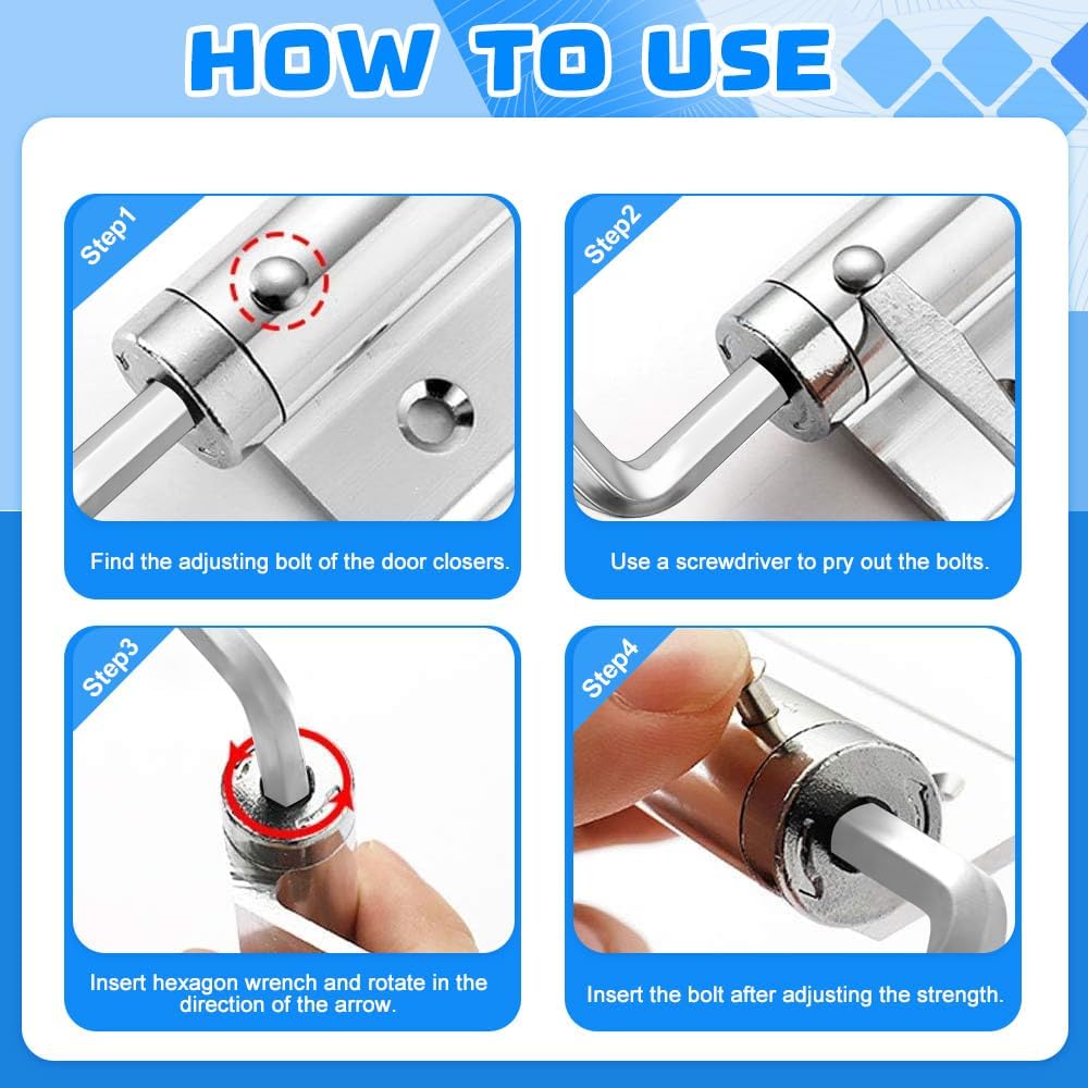 Automatic Door Self-Closing Hinge