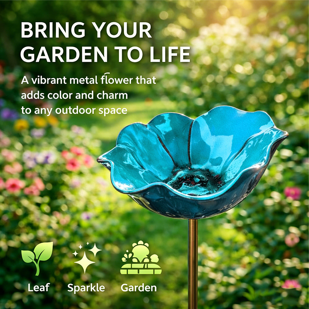 🎁Handmade Metal Flower Garden Stake🐦