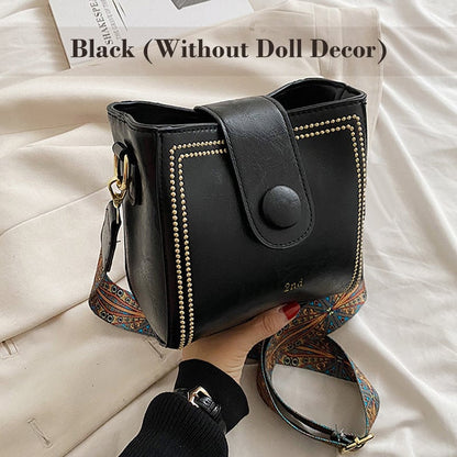 👜Leather Vintage Fashion Bag with Adjustable Wider Shoulder Strap