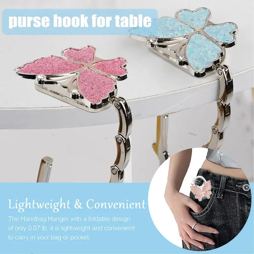 Butterfly Foldable Handbag Hook – Stylish, Portable & Non-Slip Bag Hanger