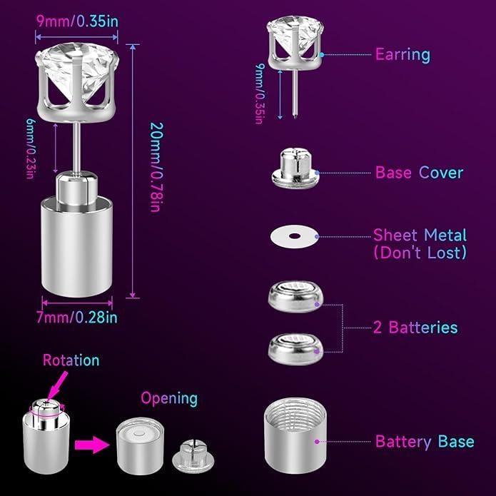 🔥Christmas Early Discount✨LED Earrings, Light Up Stud Earrings