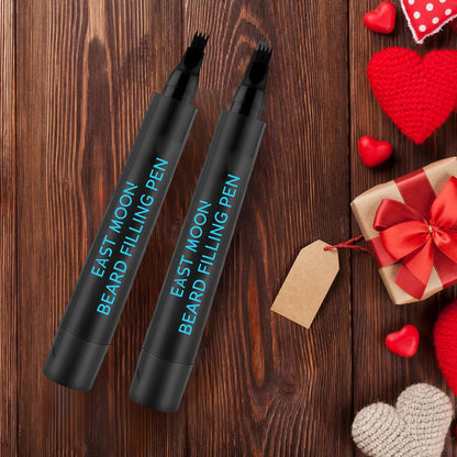 Beard Filler Pen 2-Piece Set with Brush Waterproof & Long-Lasting for Men