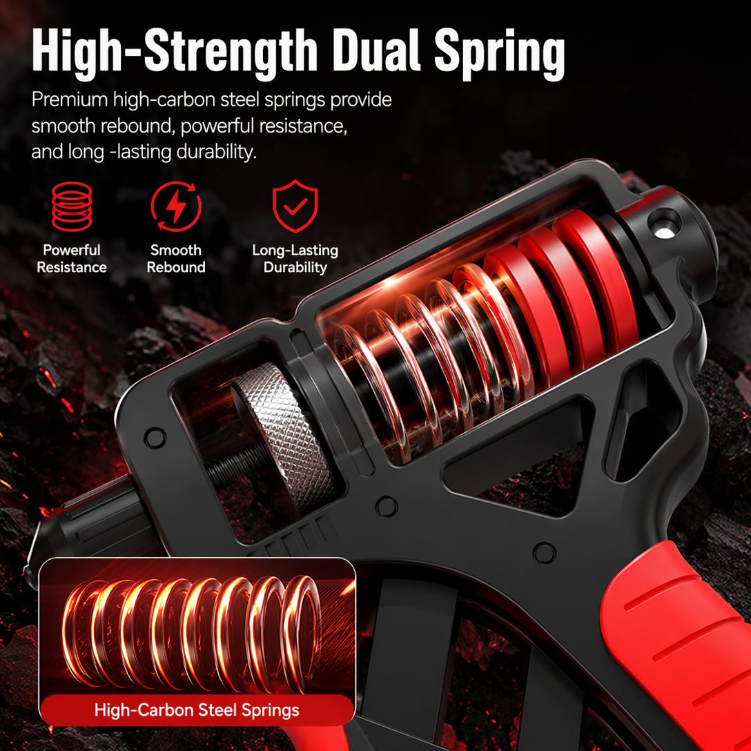 Adjustable Grip Strengthener with Digital Counter-5-165KG Heavy Resistance Hand & Forearm Trainer