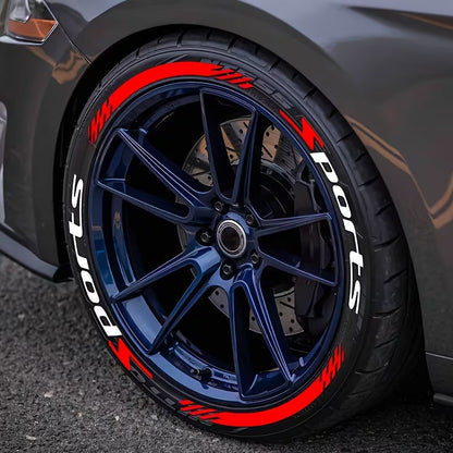 🏎️ 16PCS 3D Tire Lettering Stickers: Waterproof Universal Wheel Sidewall Decals! 🔥