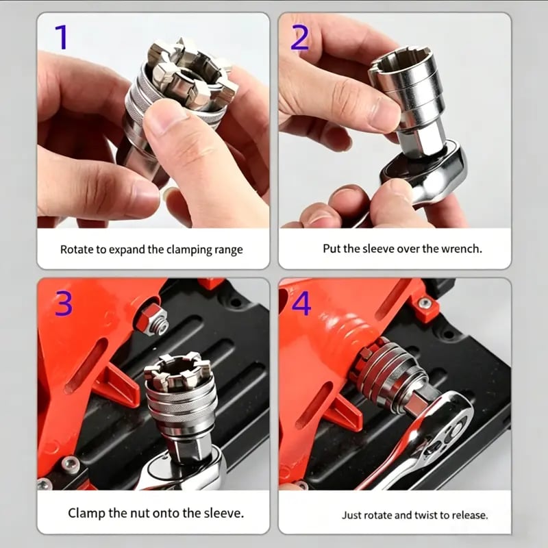 🔥HOT SALE 49% OFF  🔧✨Multi-Function Universal Socket Wrench Tool