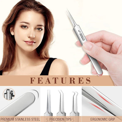 Professional Beauty Salon Tweezers | 2026 New Year Launch49% OFF | Precision Slant & Pointed Tips for Brows & Lashes | Essential for Makeup Artists & Home Kits 🎆✨